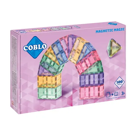 COBLO, magnetyczne klocki konstrukcyjne pastel 100 elem.