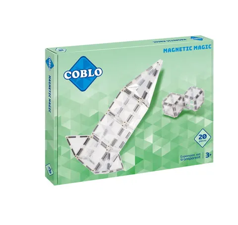 COBLO, magnetyczne klocki konstrukcyjne Transparent 20 elem.