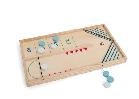 BS Toys, 2 w 1 drewniana gra Fliper - Hokej XL buiten speel