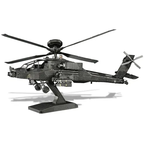 Składany metalowy model puzzle 3D Helikopter AH-64 Apache DIY Piececool