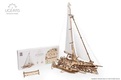 Trimaran Merihobus mechaniczny model do składania 237 el. Ugears