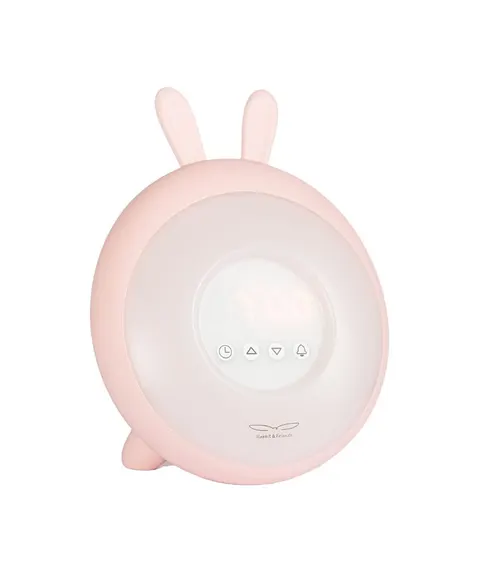 Rabbit & Friends lampka nocna budząca światłem Różowa Królik
