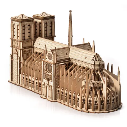 Drewniane Puzzle Model 3D składany Katedra Notre-Dame Little Story