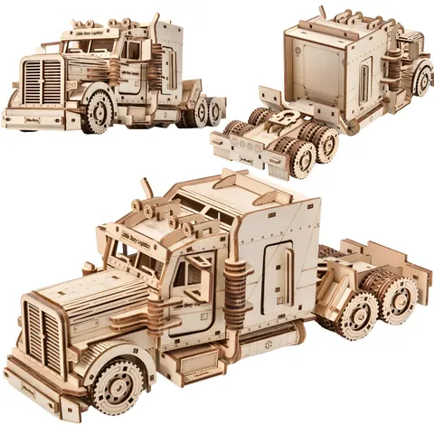Drewniane Puzzle Model 3D składany Ciężarówka Little Story