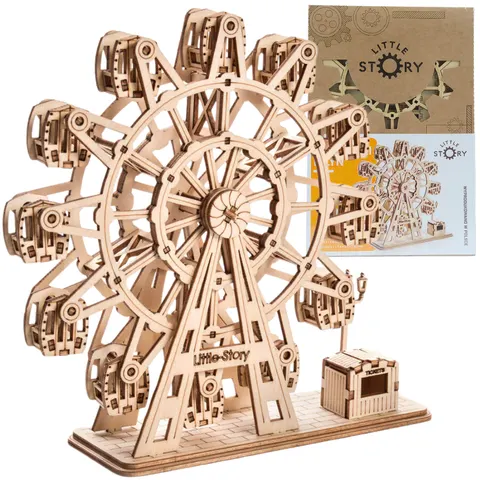 Drewniane Puzzle Model 3D składany Diabelski Młyn Little Story