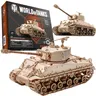 Drewniane Puzzle Model 3D składany Czołg M4A3E8 Sherman Little Story
