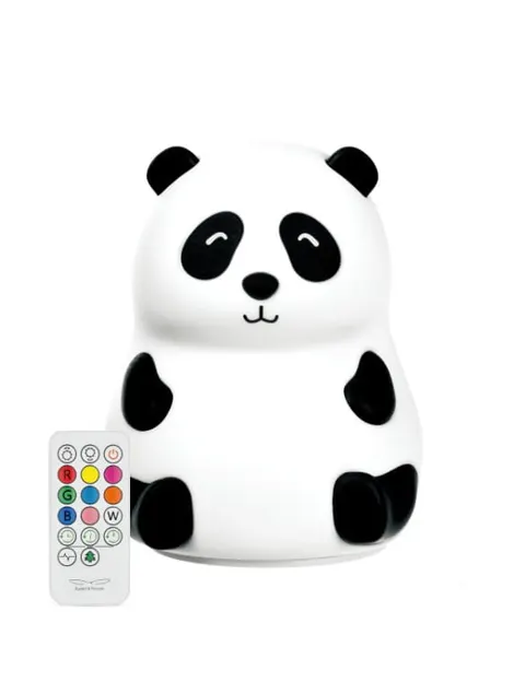 Panda Lampka Silikonowa z Pilotem Biała