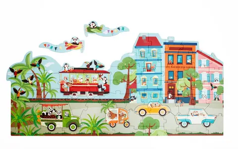 Puzzle Podłogowe Scratch Miasto 80 Elementów