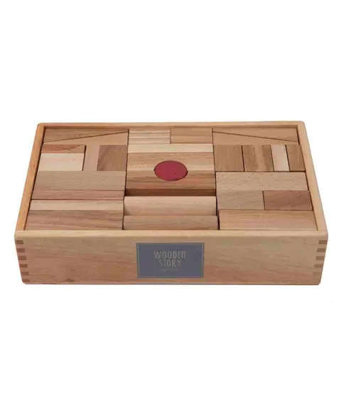 Wooden Story drewniane klocki Montessori w skrzynce dla rocznego dziecka