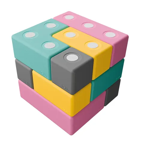 12 klocków Klocki magnetyczne piankowe Tuki Zestaw Builder