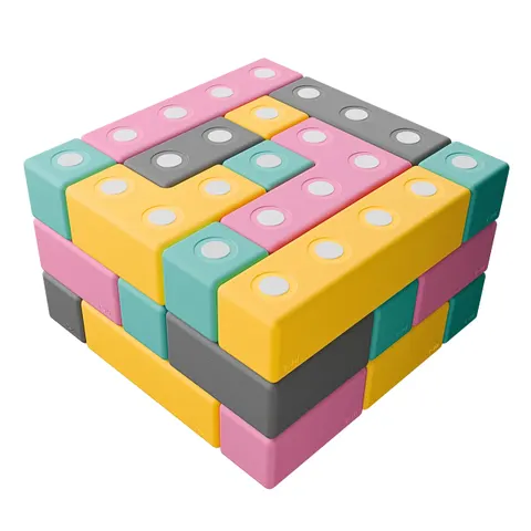43 klocków Klocki magnetyczne piankowe Tuki Zestaw Builder