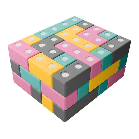 56 klocków Klocki magnetyczne piankowe Tuki Zestaw Builder