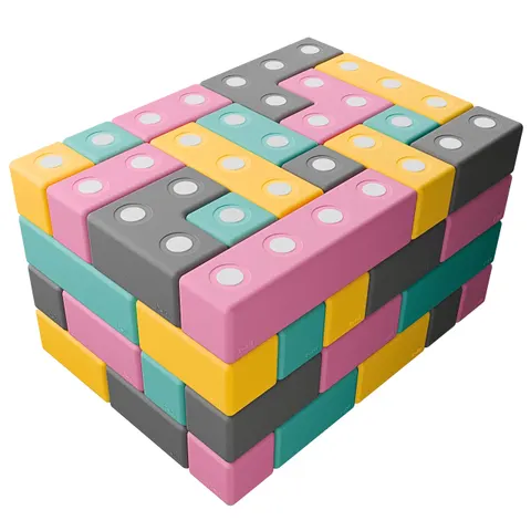 76 klocków Klocki magnetyczne piankowe Tuki Zestaw Builder