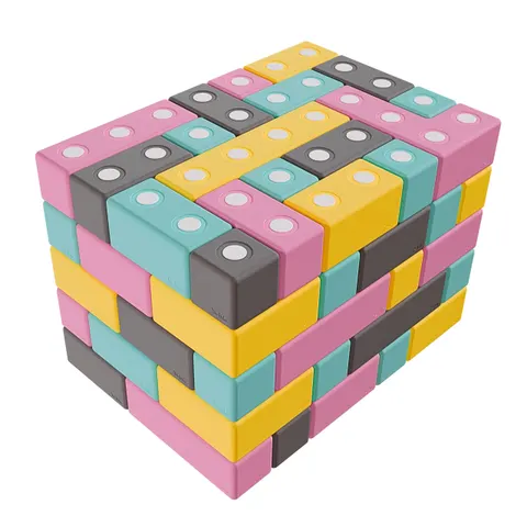 94 klocki magnetyczne piankowe Tuki Zestaw Builder