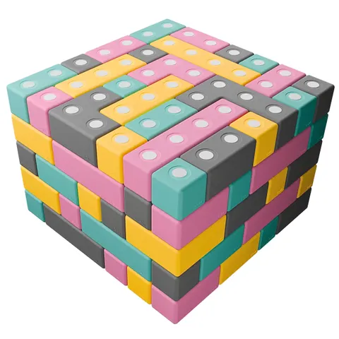 128 klocków Klocki magnetyczne piankowe Tuki Zestaw Builder