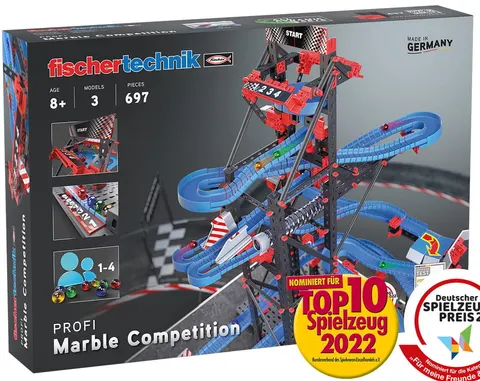 Tor dla kulek do zawodów 3 duże modele marble run 697 el. Fischertechnik