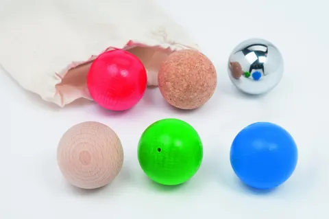 Kulki edukacyjne sensoryczne z różnych materiałów Dusyma 6 szt