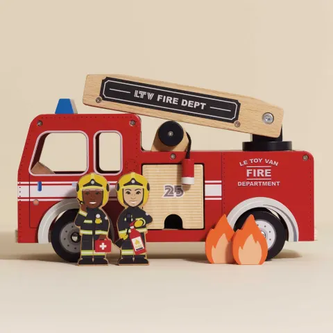 Le Toy Van Wóz Strażacki Drewniany Autko