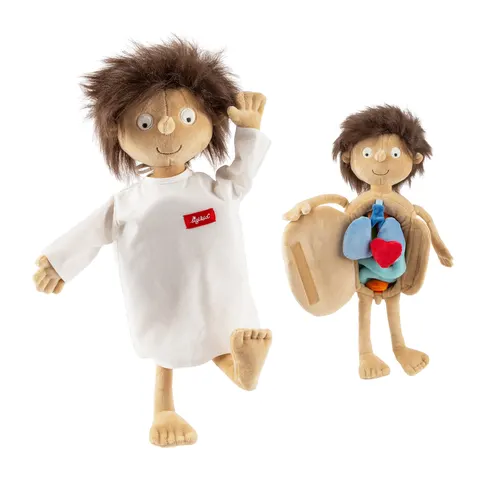 Sigikid Pluszowa lalka edukacyjna Mały Pacjent Erwin miękka zabawka 44cm