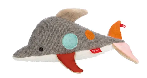 Pierwsza przytulanka Delfin patchwork maskotka zabawka dla dzieci sigikid
