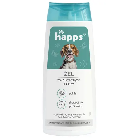 HAPPS Szampon przeciw pchłom dla psów, 150 ml
