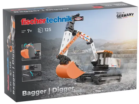 Fischertechnik klocki konstrukcyjne koparka 125 elementów
