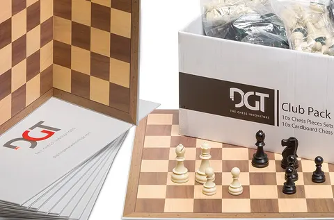 DGT CLUB PACK (10 x zestaw: figury + szachownice)