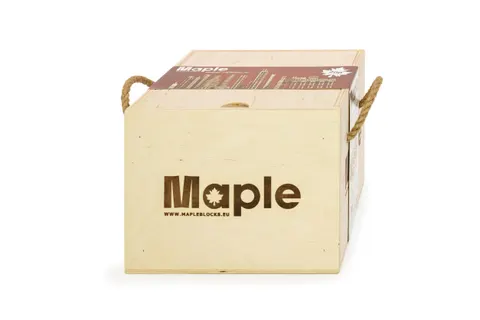 Maple skrzynia 200 klocków drewnianych klon