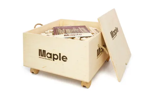 Maple skrzynia 500 klocków drewnianych klon
