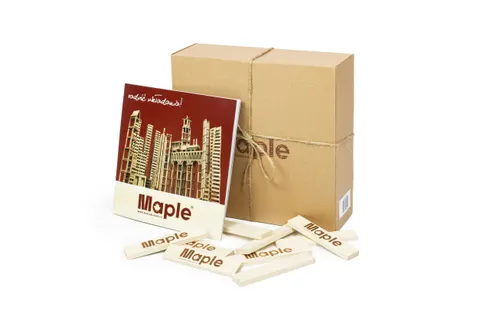 Maple ecopack karton ekologiczny 200 klocków drewnianych klon