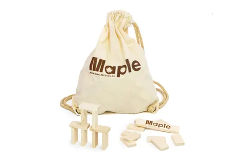 Maple mini 250 klocków drewnianych klon w torbie