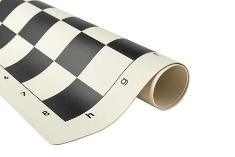 Szachownica winylowa rolowana, pole 60 mm, biało - czarna