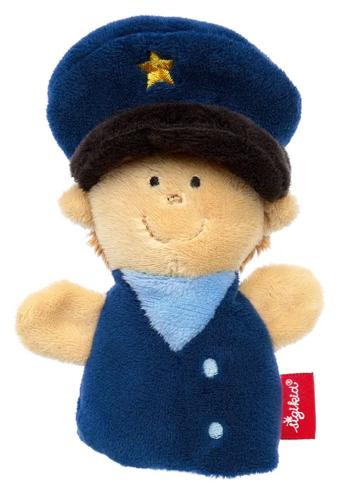 Pluszowa pacynka na palec Policjant maskotka teatrzyk dla dzieci sigikid