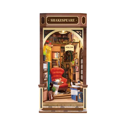 Składany drewniany model 3D LED Księgarnia Book Nook DIY Robotime LED