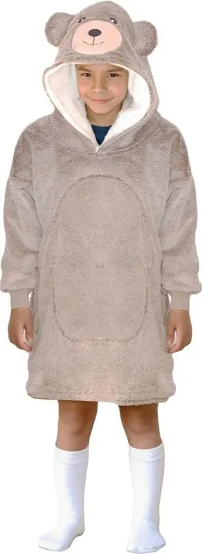 Bluza koc Oversize dla dziecka Miś Cozy Noxxiez CH328