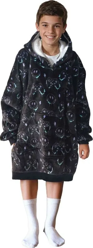 Bluza koc Oversize dla dzieci Print Gry Cozy Noxxiez CH340