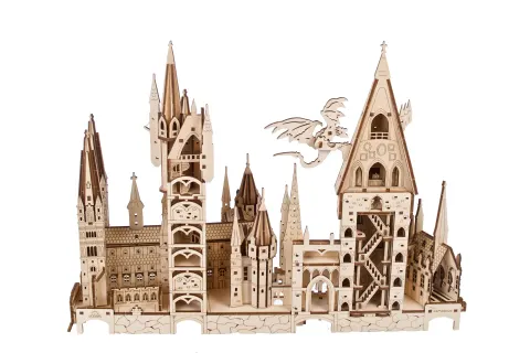 Hogwarts Castle zamek Hogwart drewniane puzzle 3d Ugears model do składania