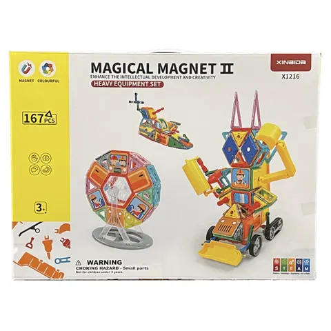 Klocki magnetyczne Magical Magnet II Big Mix 167 el.