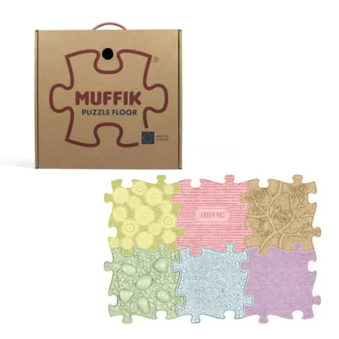 Zestaw mat sensorycznych podłogowych Muffik Baby Set pastelowy 6 el.