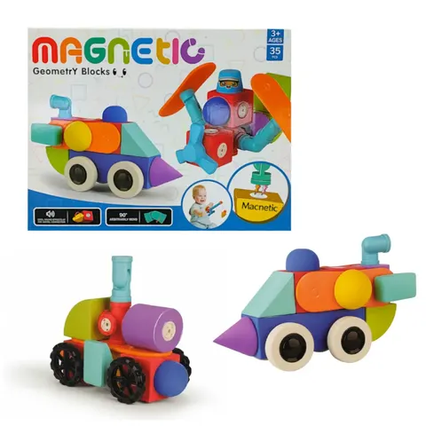 Klocki magnetyczne piankowe EVA 35 el. - MagTic 3+