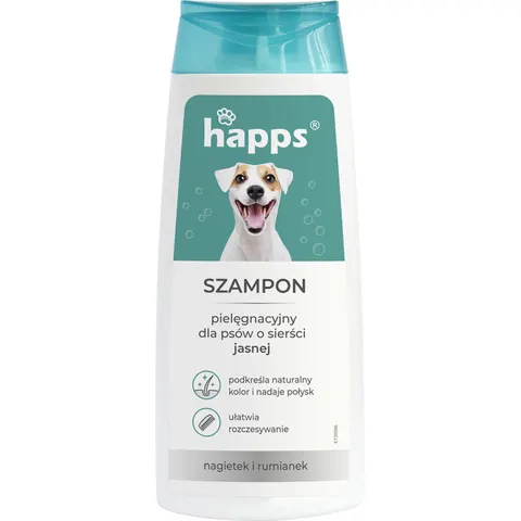 HAPPS Szampon pielęgnacyjny dla psów o sierści jasnej, 200 ml
