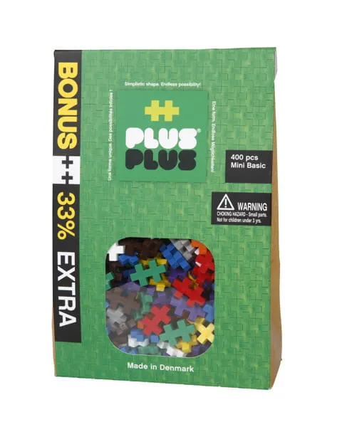 klocki konstrukcyjne plus-plus 300 elementów mini podstawowe + 100 el gratis