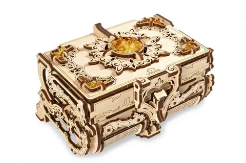 Bursztynowa szkatułka model mechaniczny do składania 189 el. Ugears