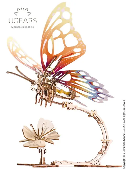 Motyl model mechaniczny do składania 161 el. Ugears