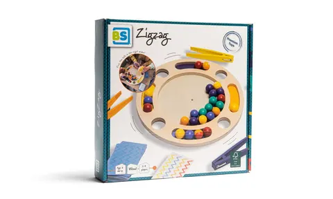 Gra drewniana sensoryczna ze szczypcami ZIGZAG BS Toys Buiten Speel