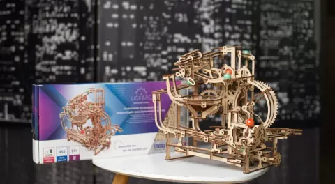 Marble Run tor dla kulek model mechaniczny do składania 355 el. Ugears