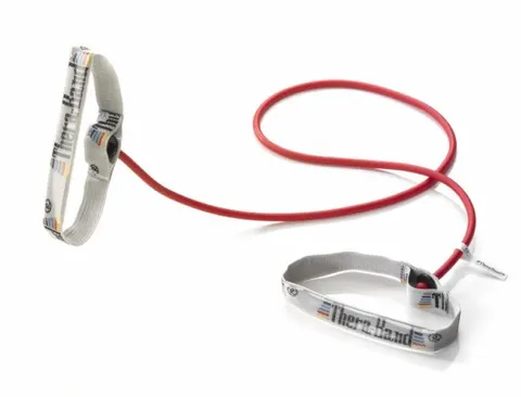 Tubing z uchwytem 1,4 m THERA BAND czerwony - opór średni
