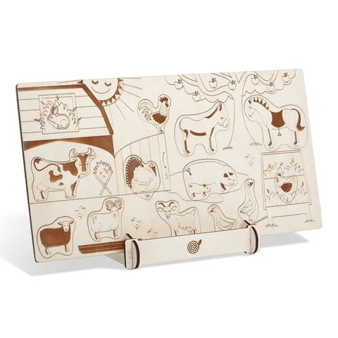 Drewniane puzzle edukacyjne "Odgłosy zwierząt"