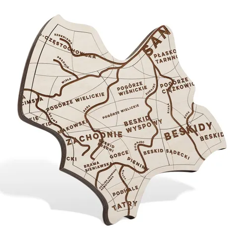 Małopolska - "Mapa i zabytki" - Edukacyjne puzzle drewniane