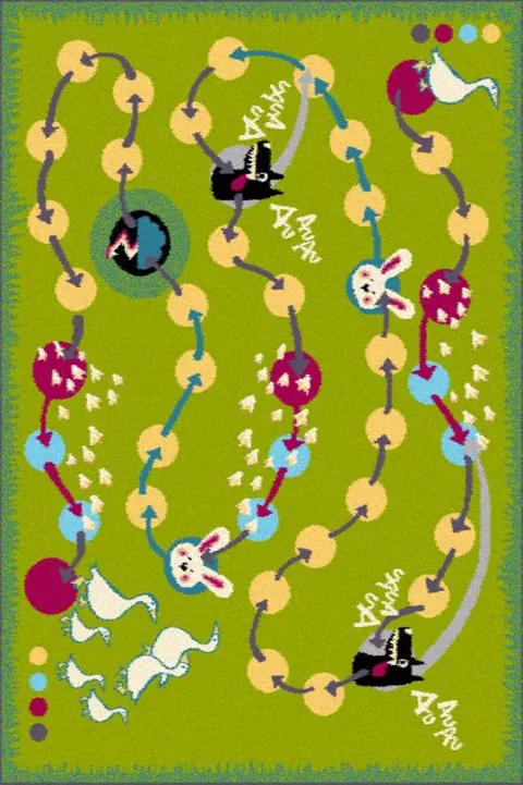 Dywan edukacyjny MYK zielony – gra planszowa (300x400 cm)